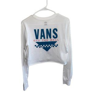 VANS Off the Wall Cropped Long Sleeve Tee Size XS